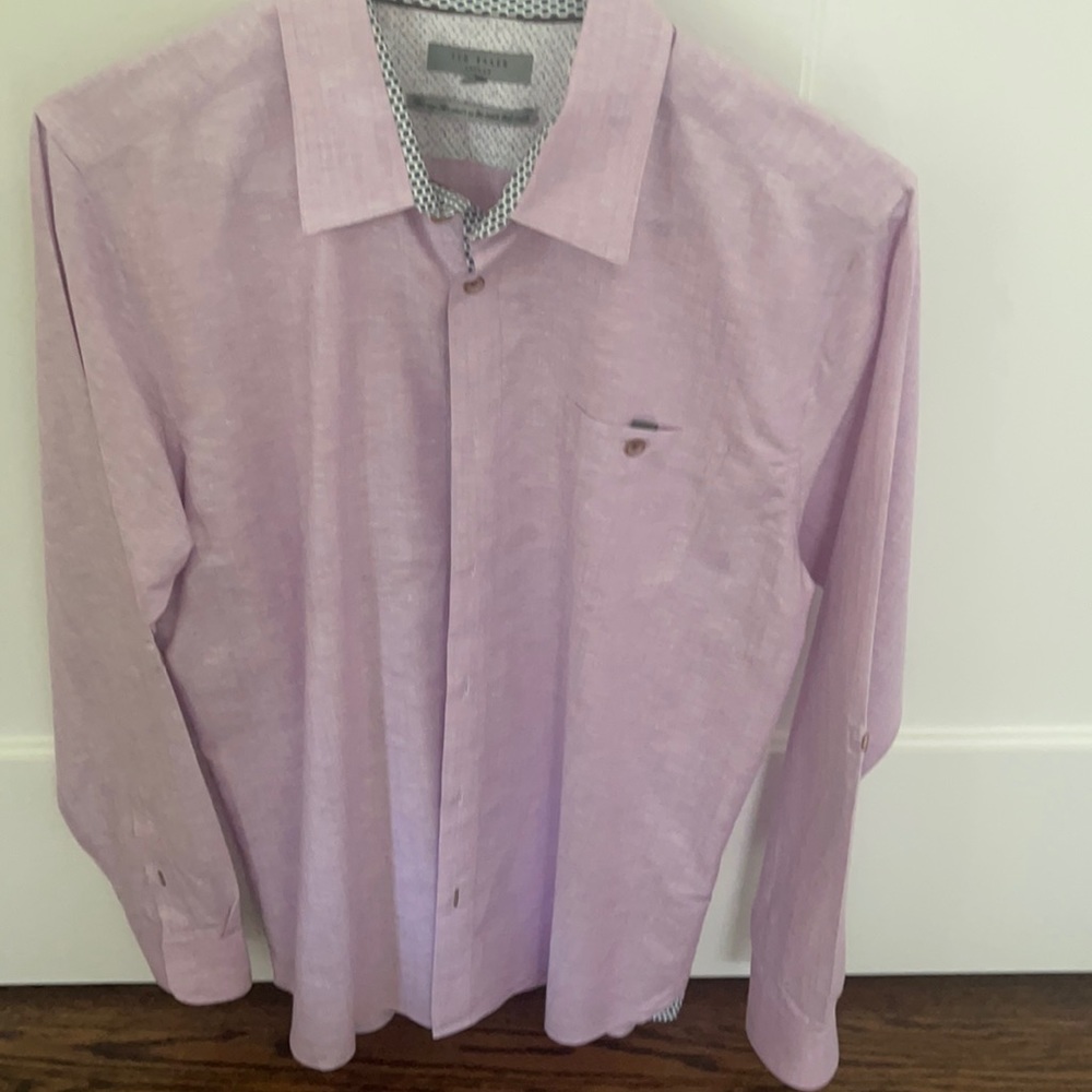 Men’s Ted Baker linen button down; size 4